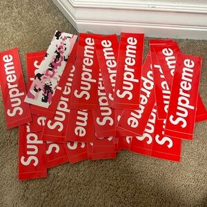 *25* Exclusive supreme box logo stickers including one pink camo sticker
